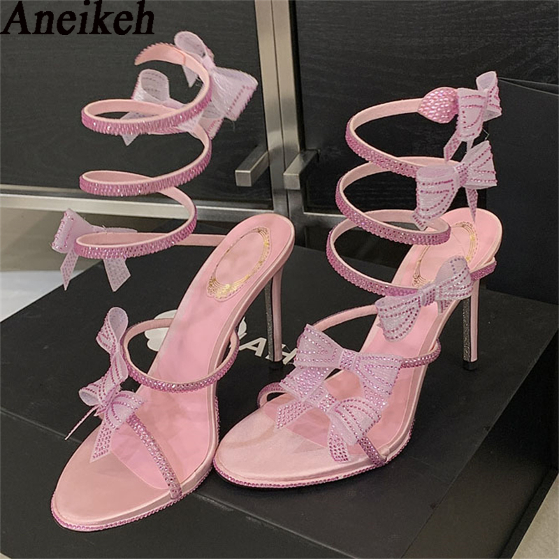 Wedding Fx - Aneikeh Elegant Pink Wedding Shoes CRYSTAL