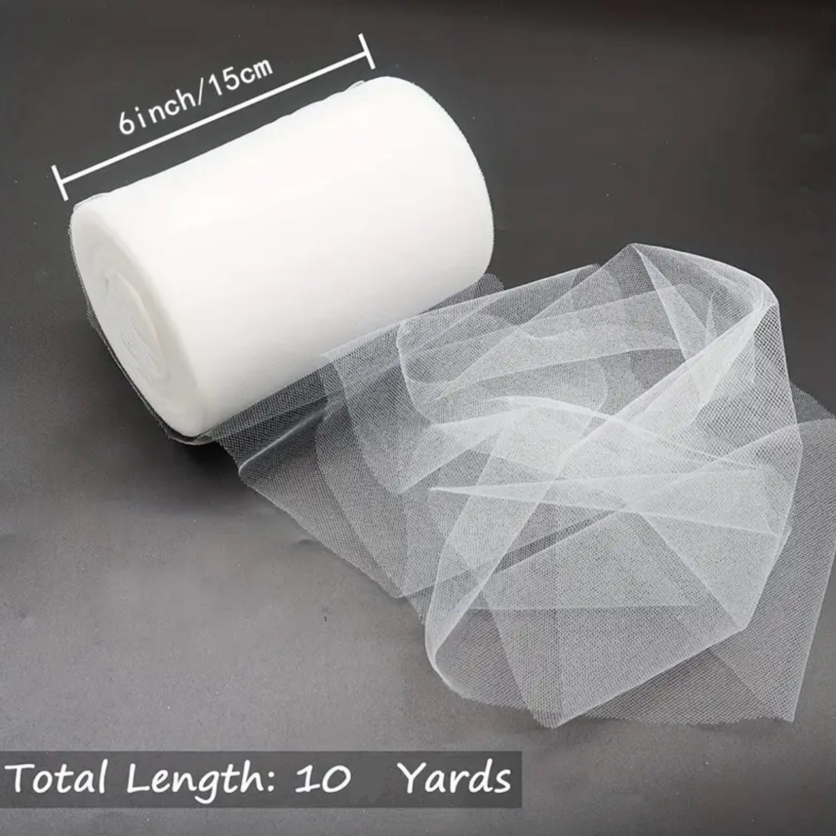 Wedding Fx - 1 Roll White Tulle Fabric For