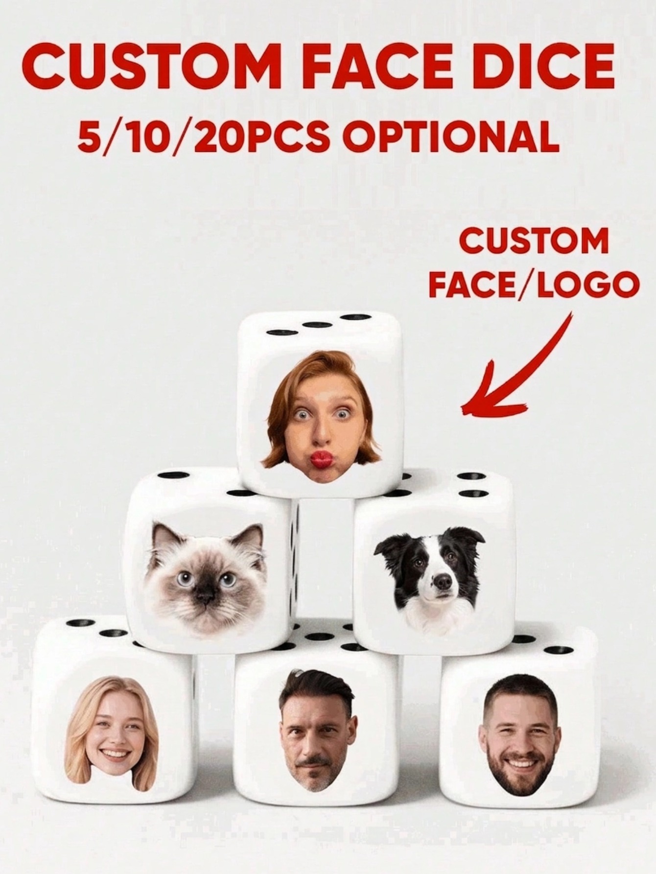 Wedding Souvenir - Custom Face Dice Personalized Face Dice