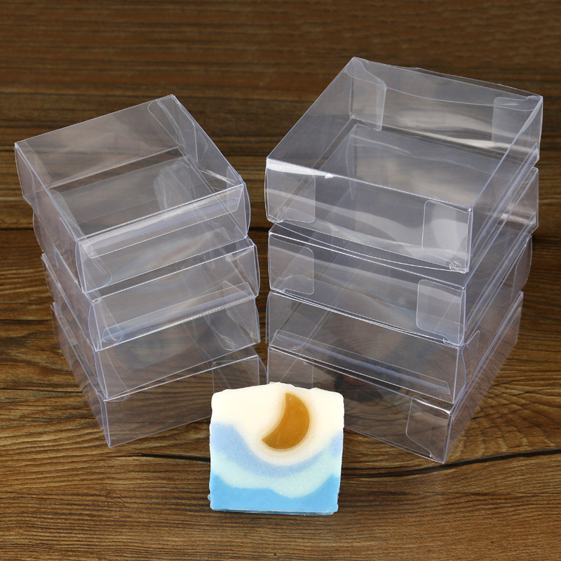 Wedding Supply.Box - 50pcs Square Transparent PVC Boxes Mini