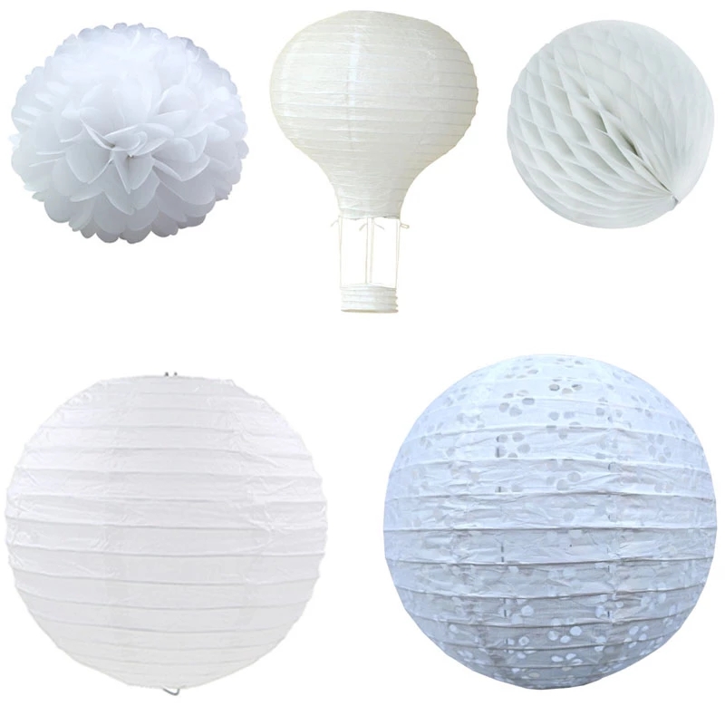 Wedding Event Supply - 1pc White series Chinese paper lanterns