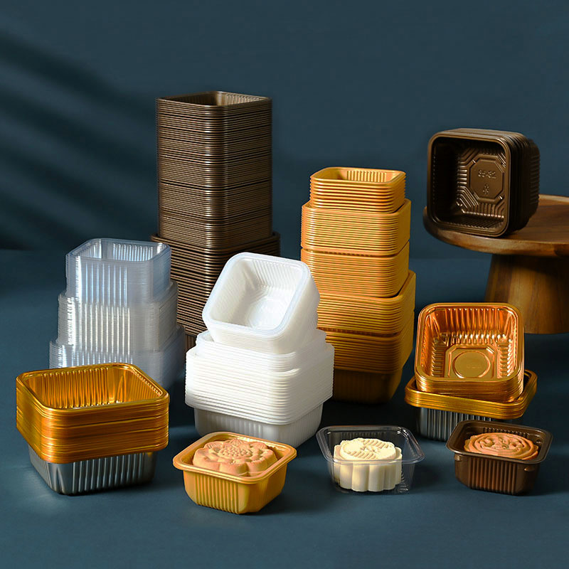 Wedding Event Supply - 100pcs Mooncake Plastic Tray PET Pastry