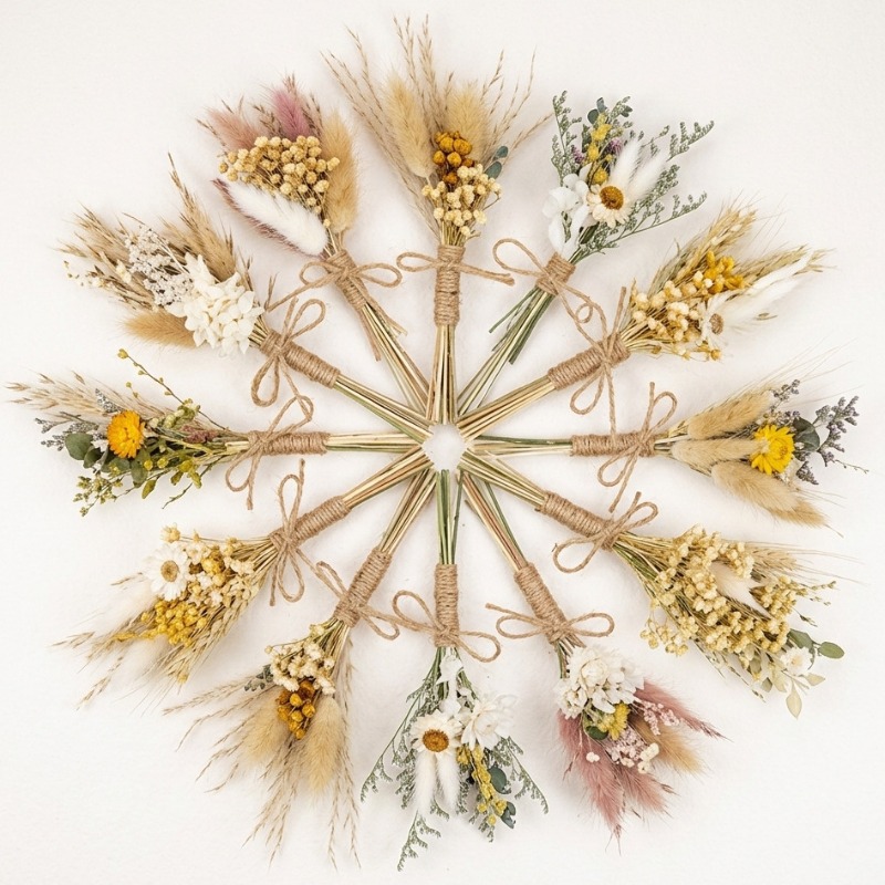 Wedding Souvenir - Mini Dried Flower Bouquet Natural Preserved