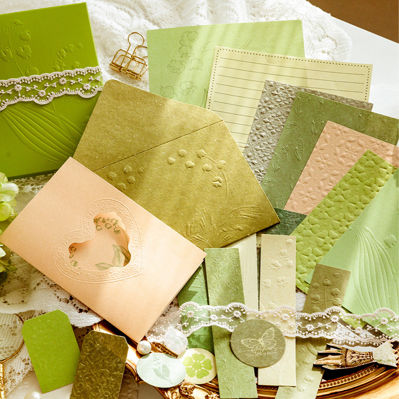 Suit Supply Wedding Party - 20Pcs Vintage Embossment Textured Paper Scrapbooking