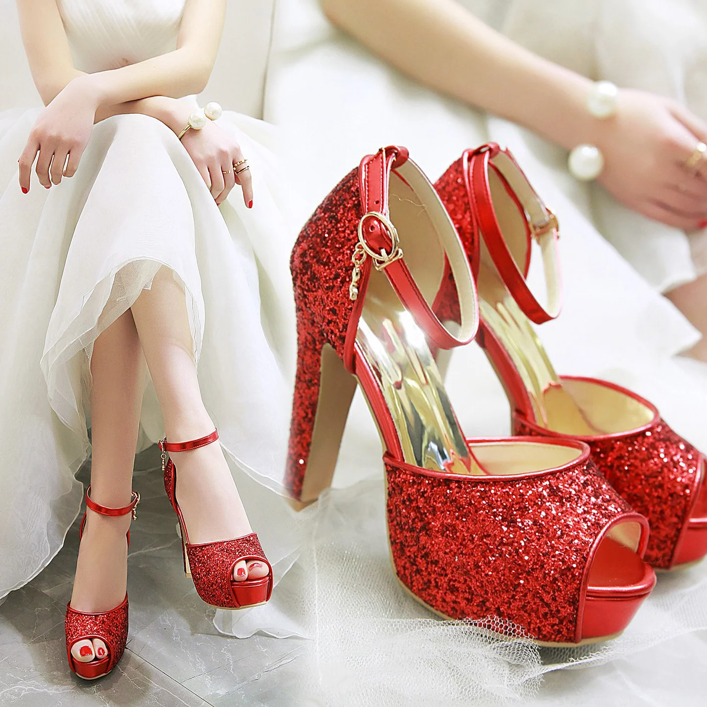 Silver Summer Women High Heel  - огляд і ціна Wedding Fx