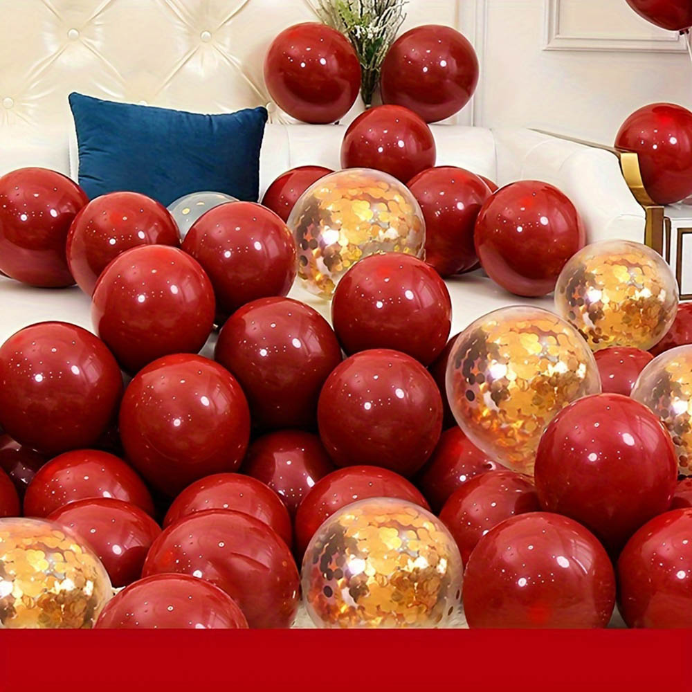 50pcs/pack Red Gold Balloon Ar - огляд і ціна Wedding Balloon Arch