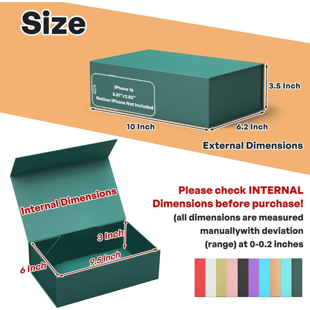 Green Gift Box with Magnetic C - огляд і ціна Wedding Packaging