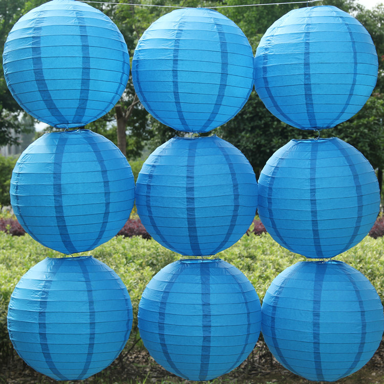 Blue Color China Paper Lantern - огляд і ціна Wedding Event Supply