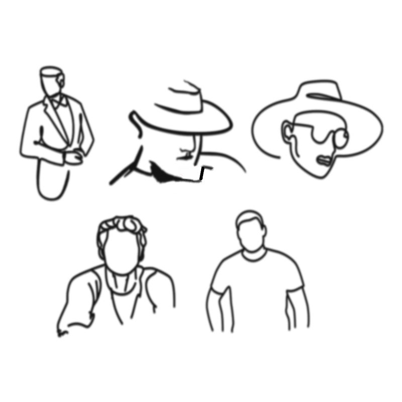 Sketch Face Acrylic Birthday C - огляд і ціна Suit Supply Wedding Party