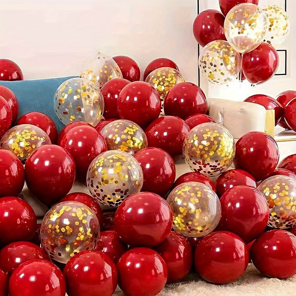 50pcs/pack Red Gold Balloon Ar - огляд і ціна Wedding Balloon Arch