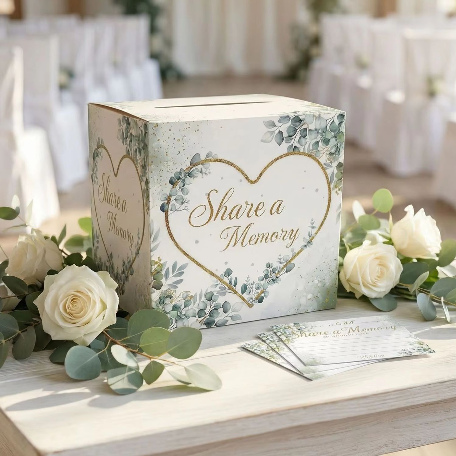 White Floral Wedding Card Box  - огляд і ціна Wedding Supply.Box