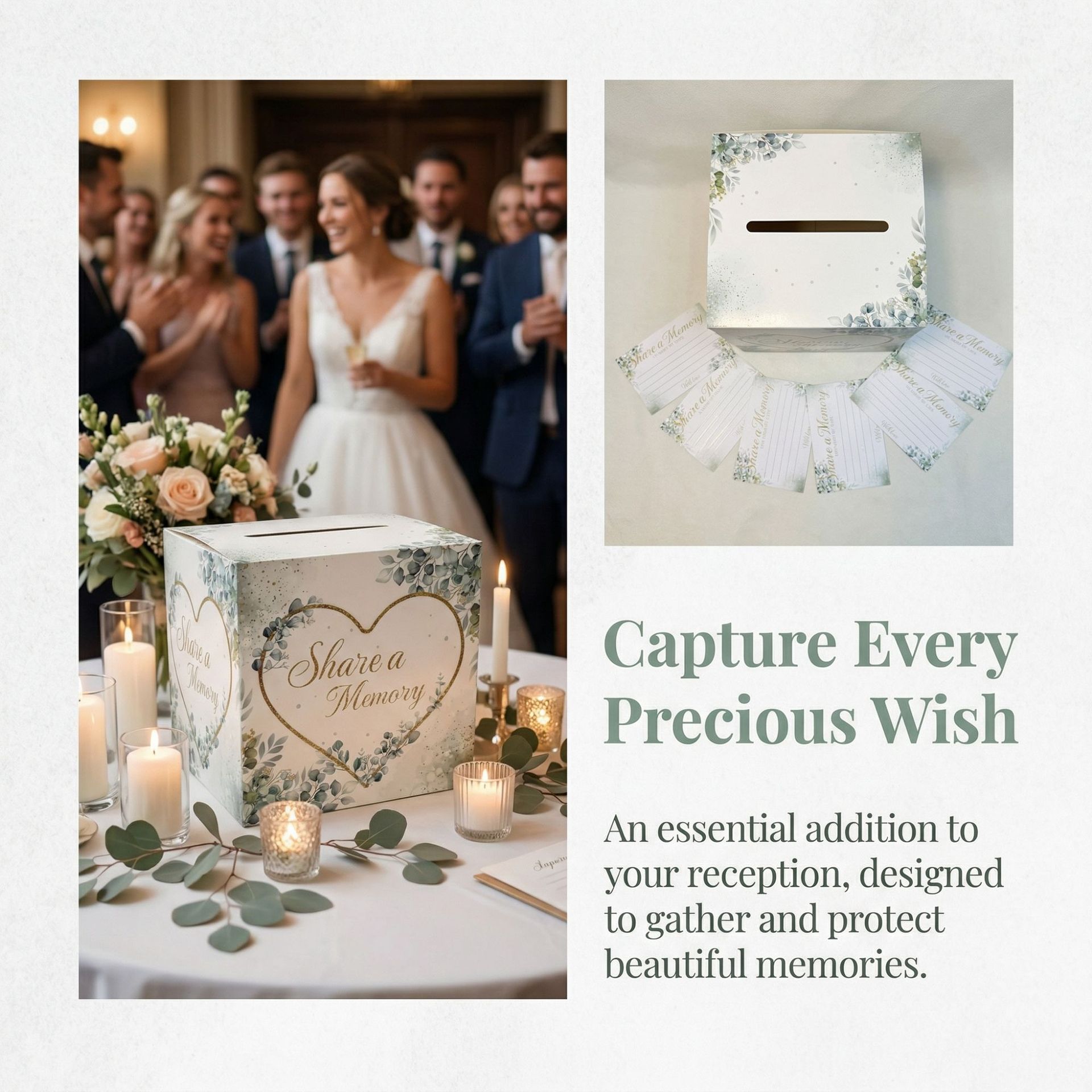 White Floral Wedding Card Box  - огляд і ціна Wedding Supply.Box