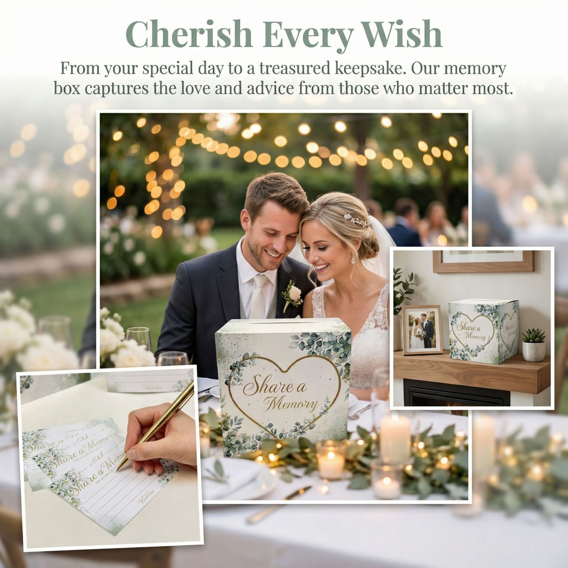 White Floral Wedding Card Box  - огляд і ціна Wedding Supply.Box