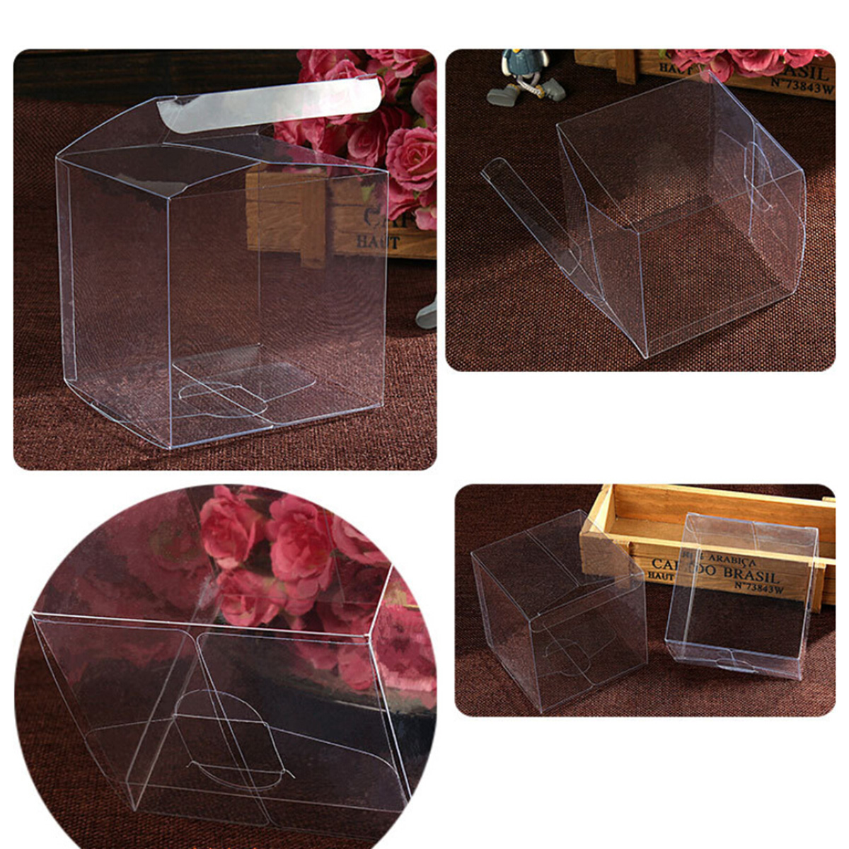 50pcs Clear PVC Plastic Boxes  - огляд і ціна Wedding Supply.Box