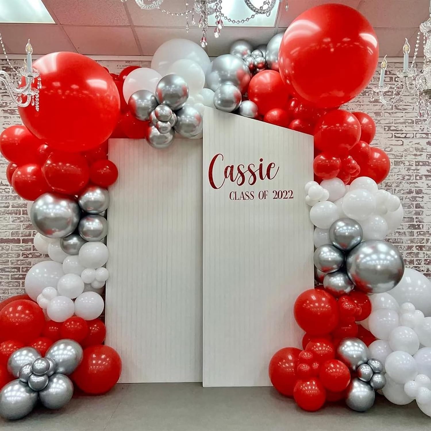 100Pcs Red and White Balloon G - огляд і ціна Wedding Balloon Arch