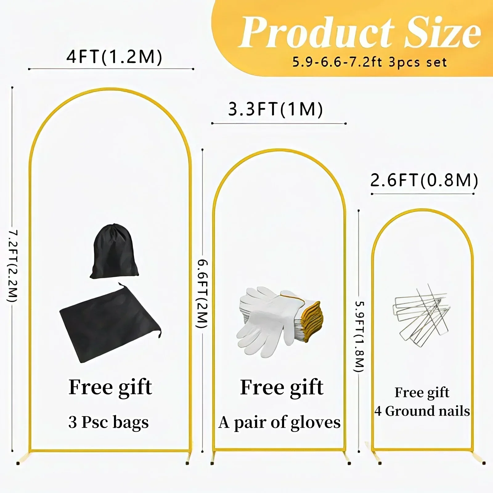 EU Warehouse Gold Metal Balloo - огляд і ціна Wedding Balloon Arch
